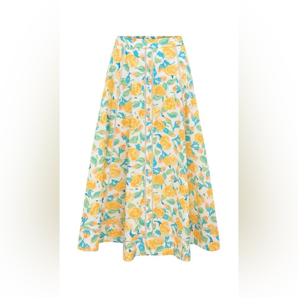 NWOT Spell & the Gypsy Collective 'Islamorada Midi Skirt' in Meadow size M